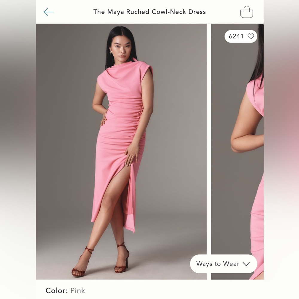 Anthropologie Vibrant Pink Dress